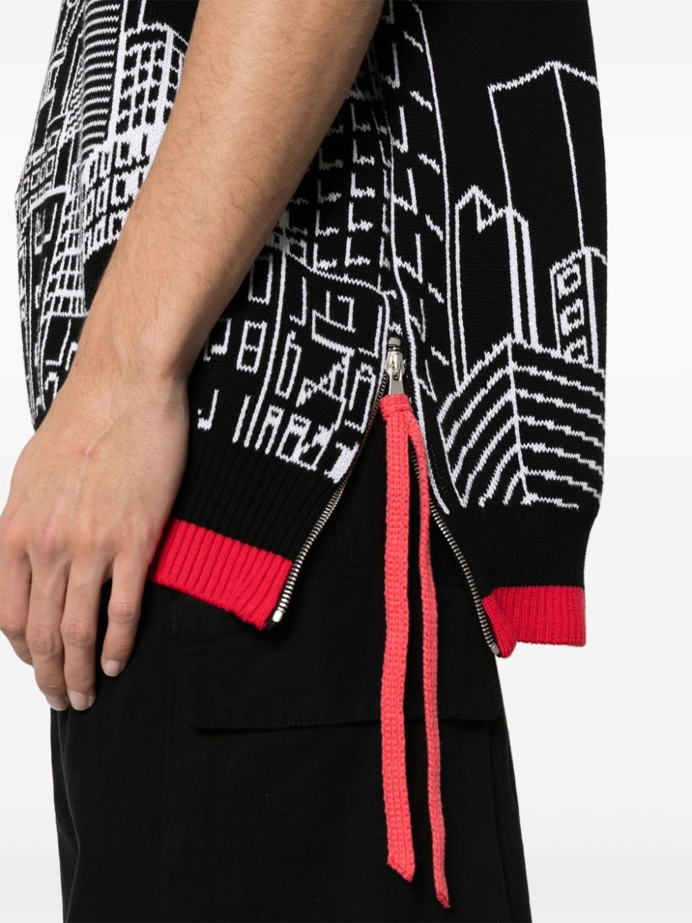 intarsia-knit sleeveless jumper - 5