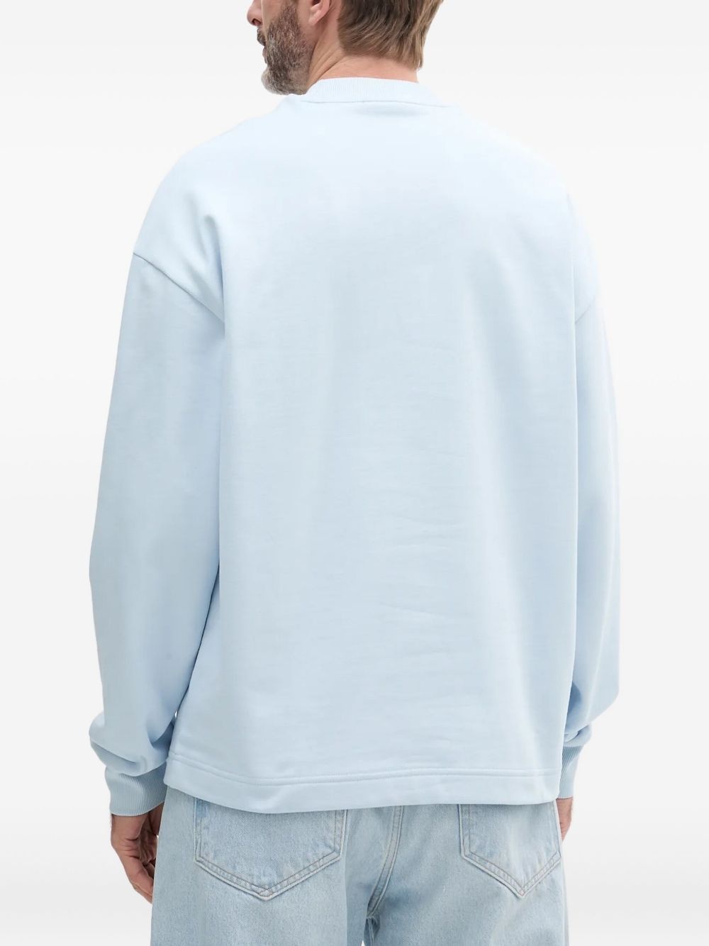 logo-patch cotton sweatshirt - 2