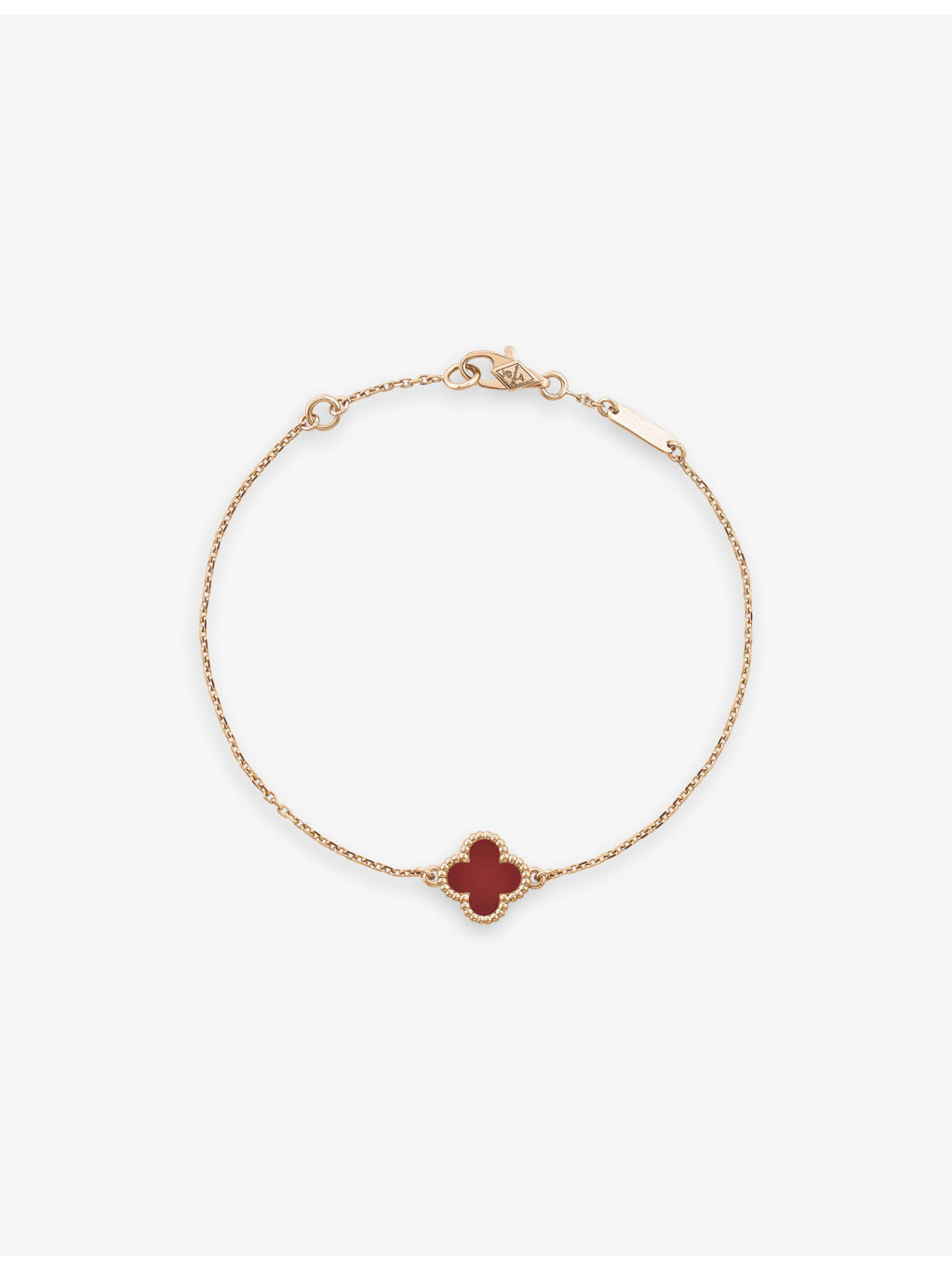 Sweet Alhambra rose-gold and carnelian bracelet - 1