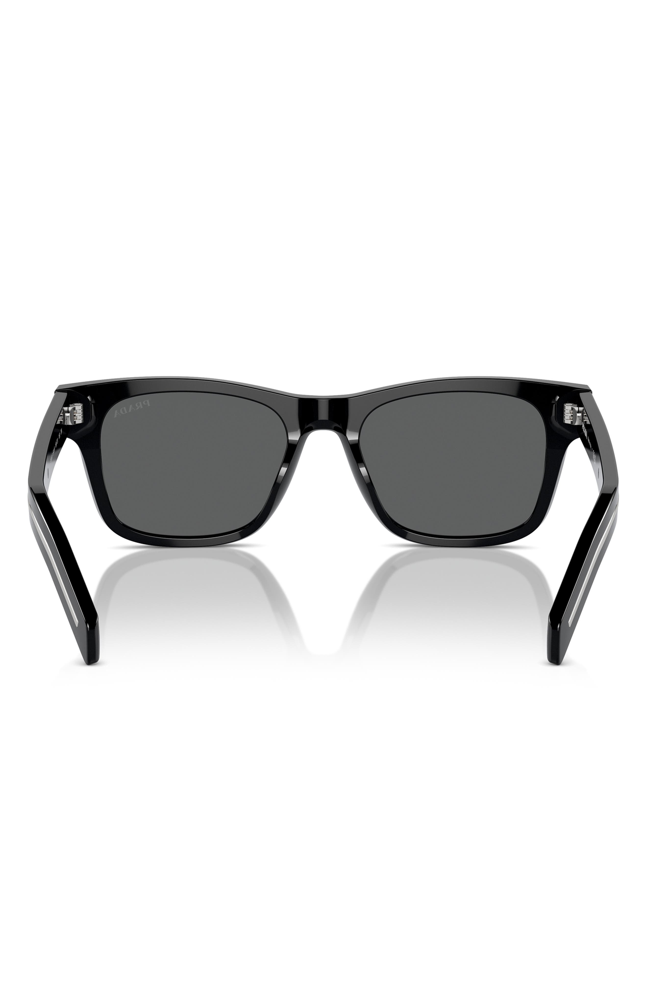 Prada 54mm Rectangular Sunglasses in Black at Nordstrom - 3