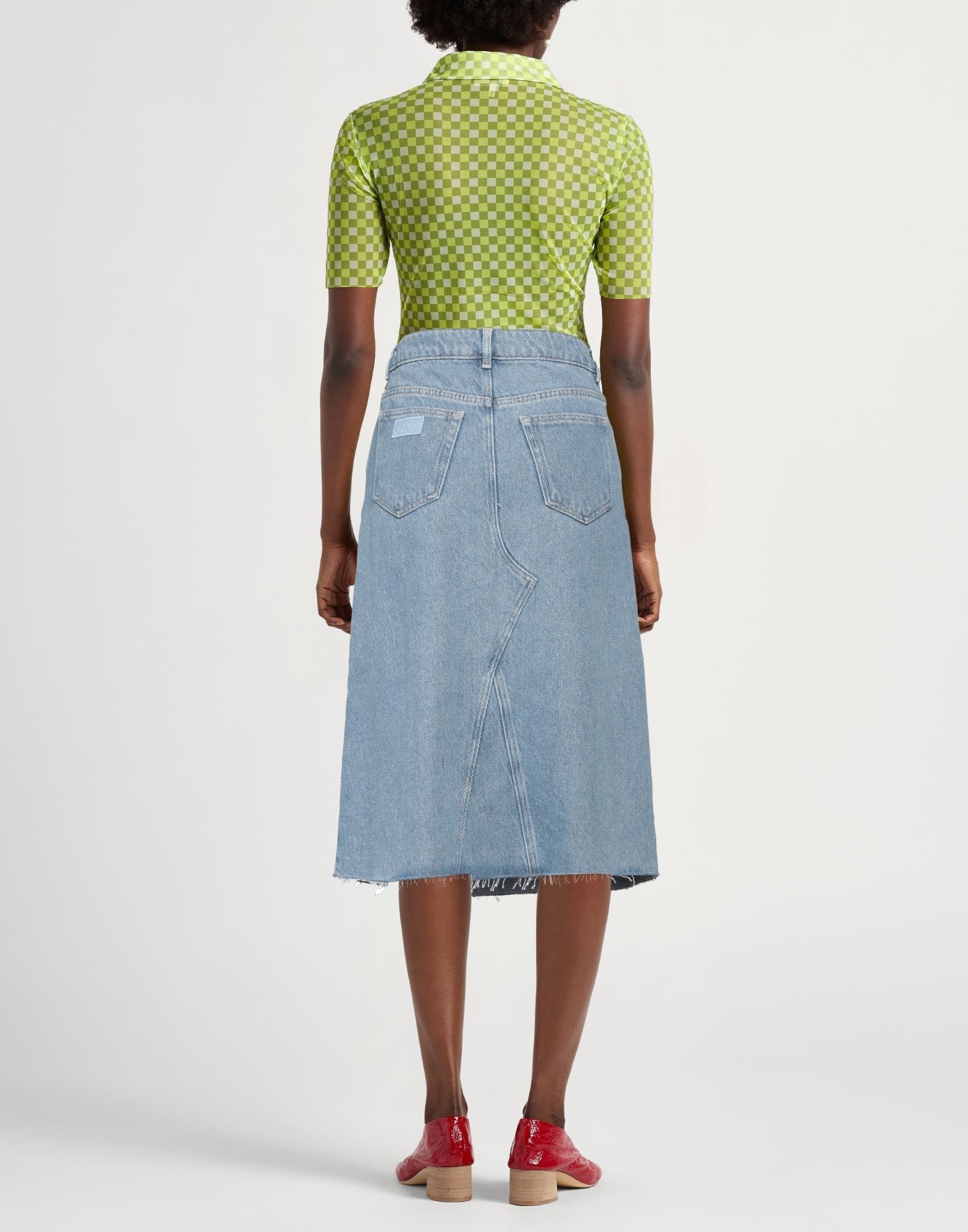 Blue Women's Denim Skirt - 3