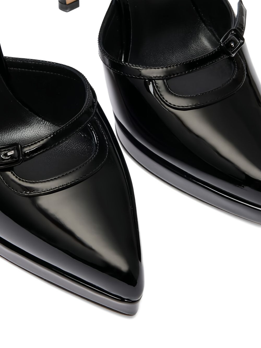 100mm Michelle buckled platform pumps - 3