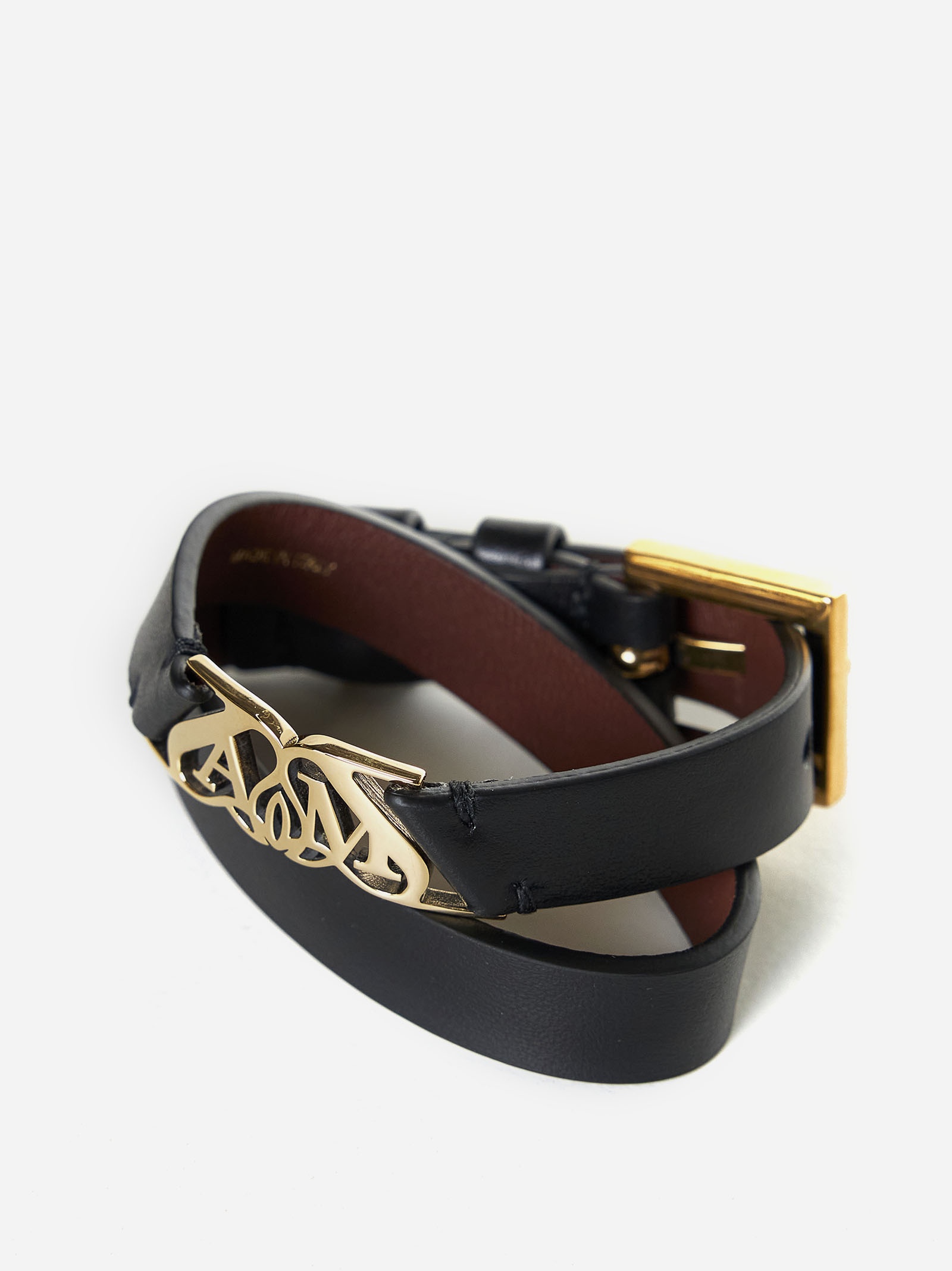 Seal buckle leather belt - 2