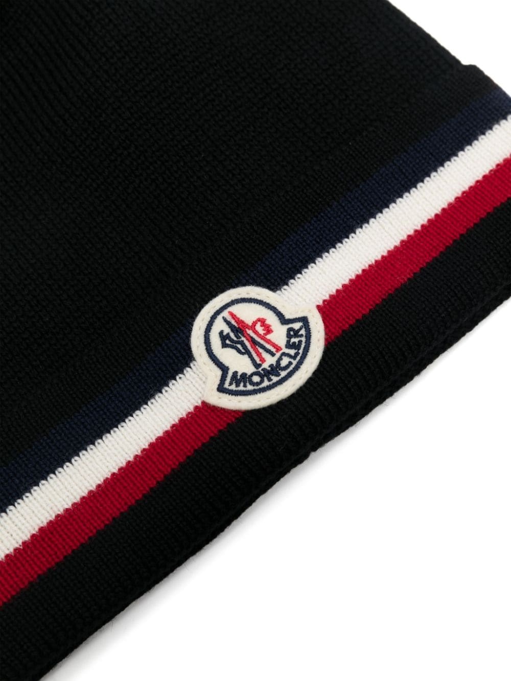 tricolour-stripe wool beanie hat - 2