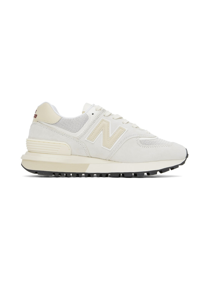 Beige & Gray 574 Legacy Sneakers - 1