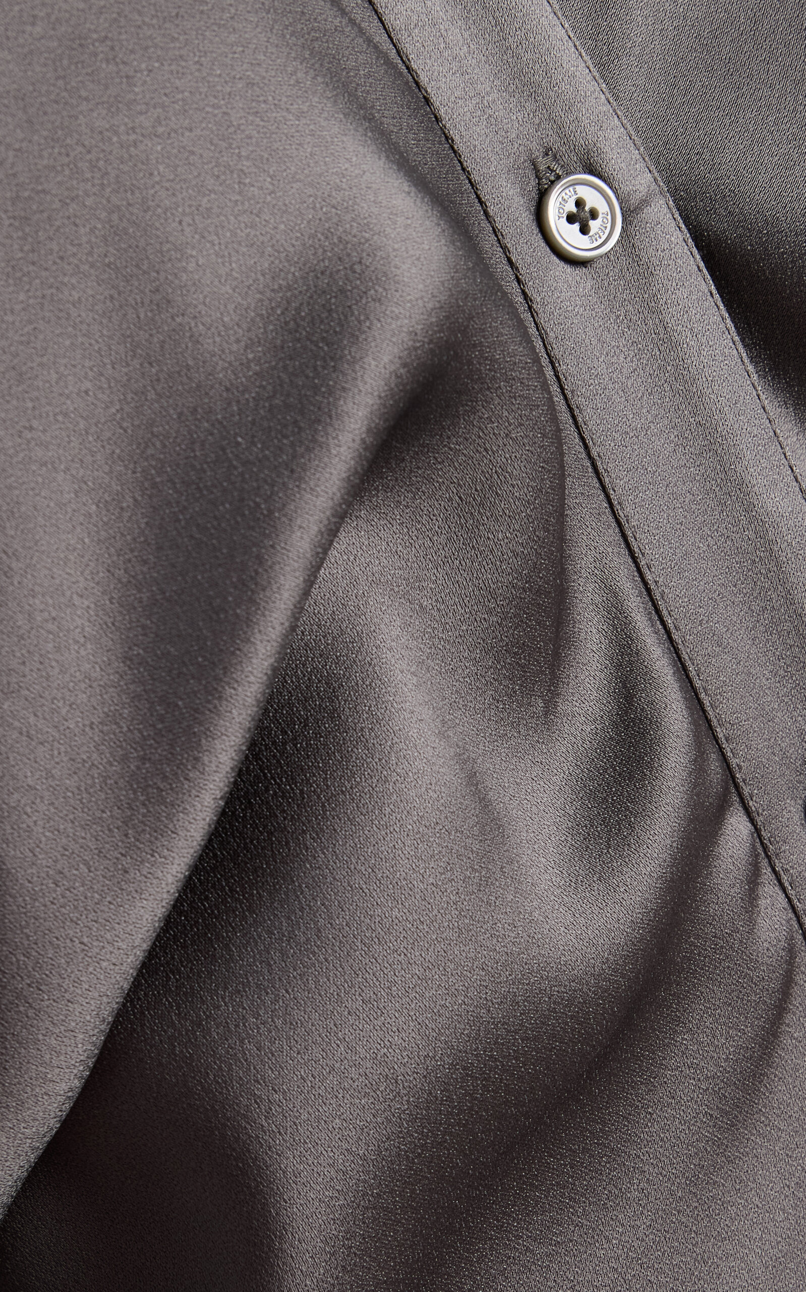 Slouch Satin Midi Shirtdress grey - 5