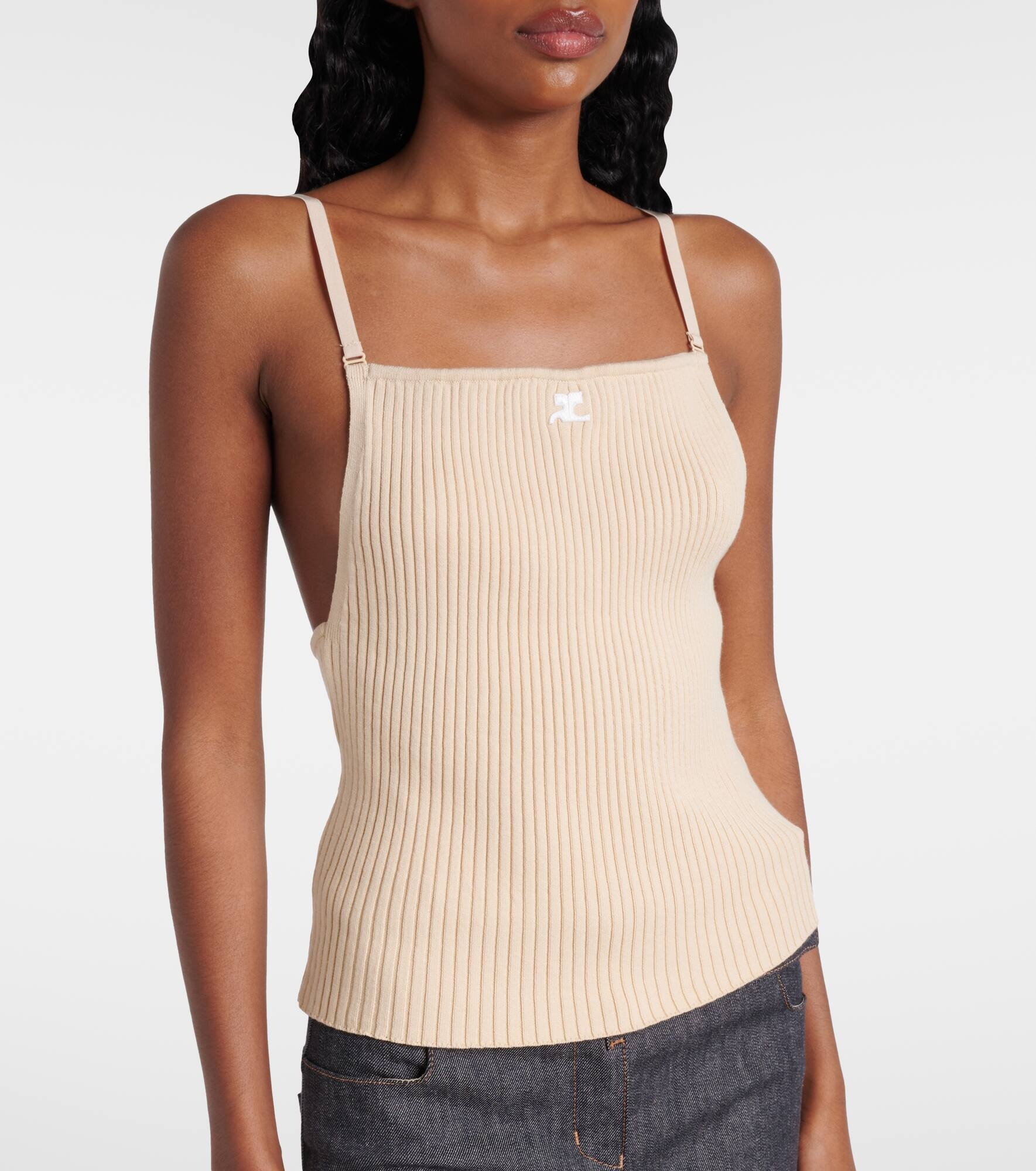 Logo ribbed-knit tank top - 5