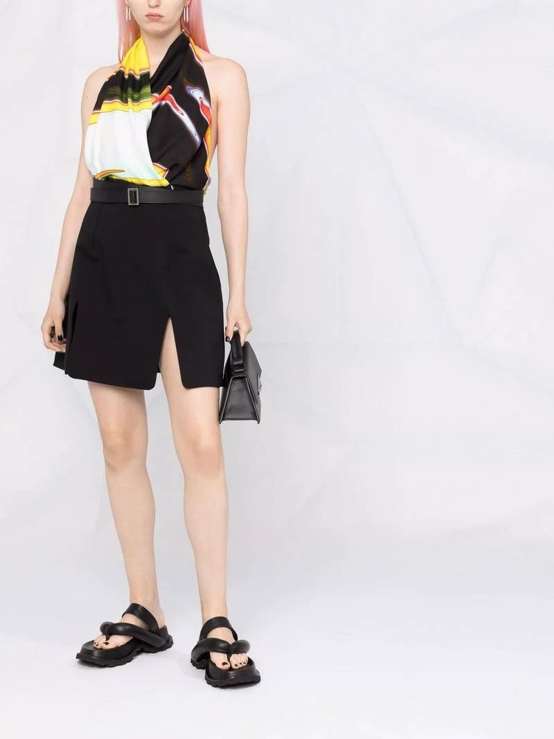 Ambush front slits high waist skirt outlook