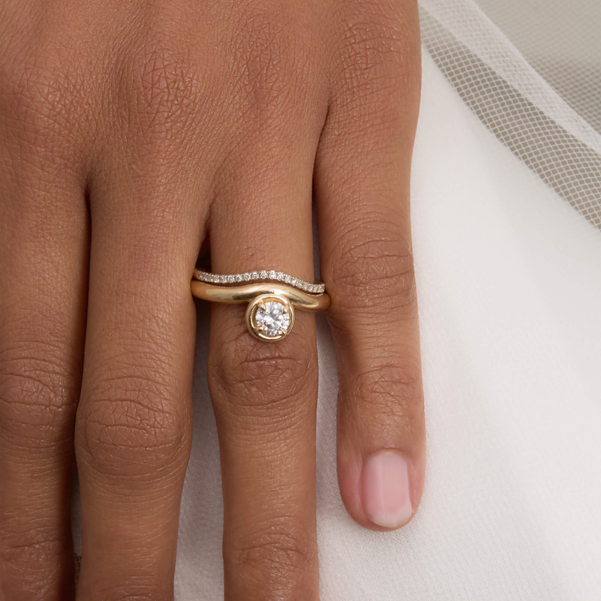 Pave Merge Ring - 7