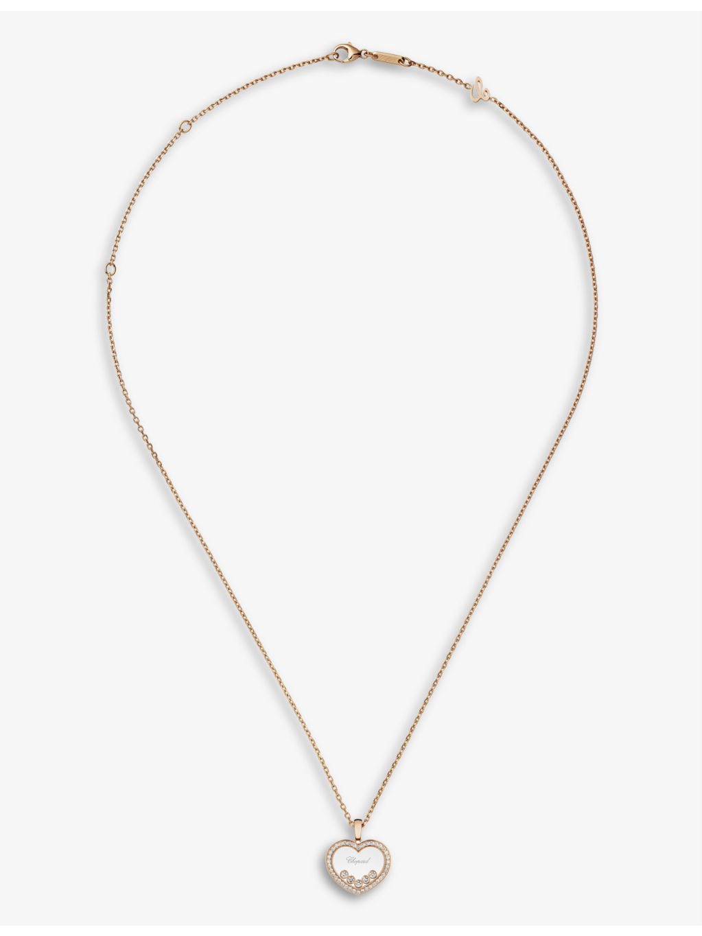 Happy Diamonds 18ct rose-gold and 0.73ct brilliant-cut diamond necklace - 2