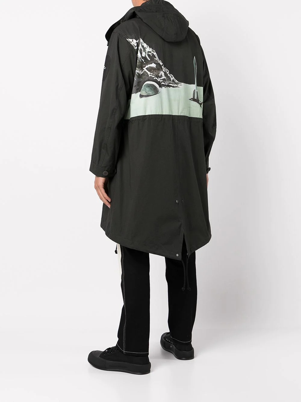 graphic-print cotton parka - 4