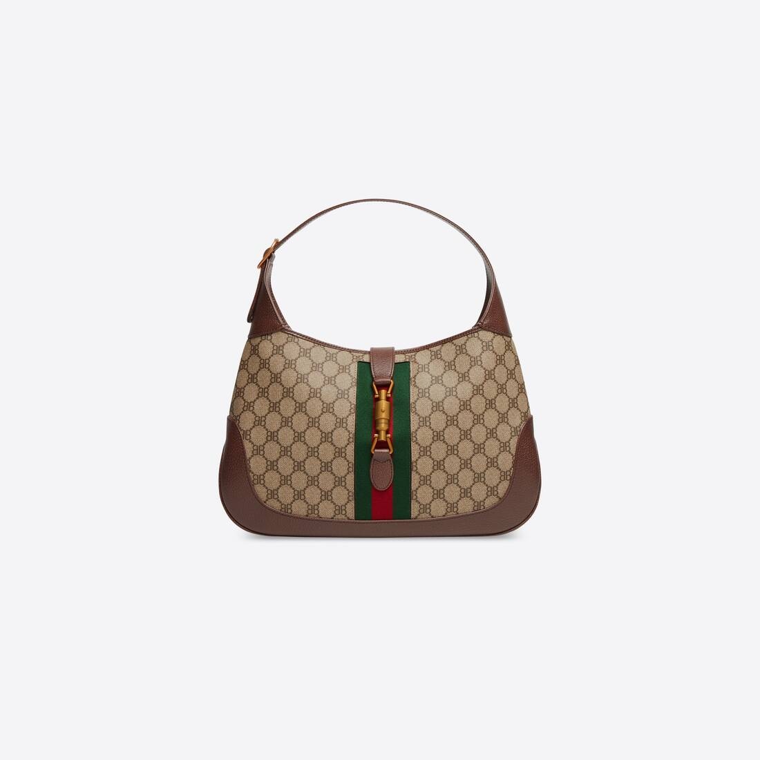 Women's Hacker Small Hobo Bag In Coated Canvas in Beige - 1