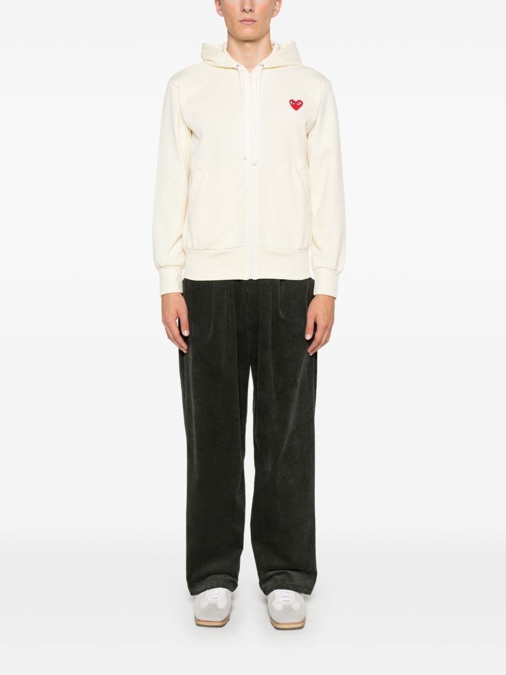 heart-motif zip-up hoodie - 2