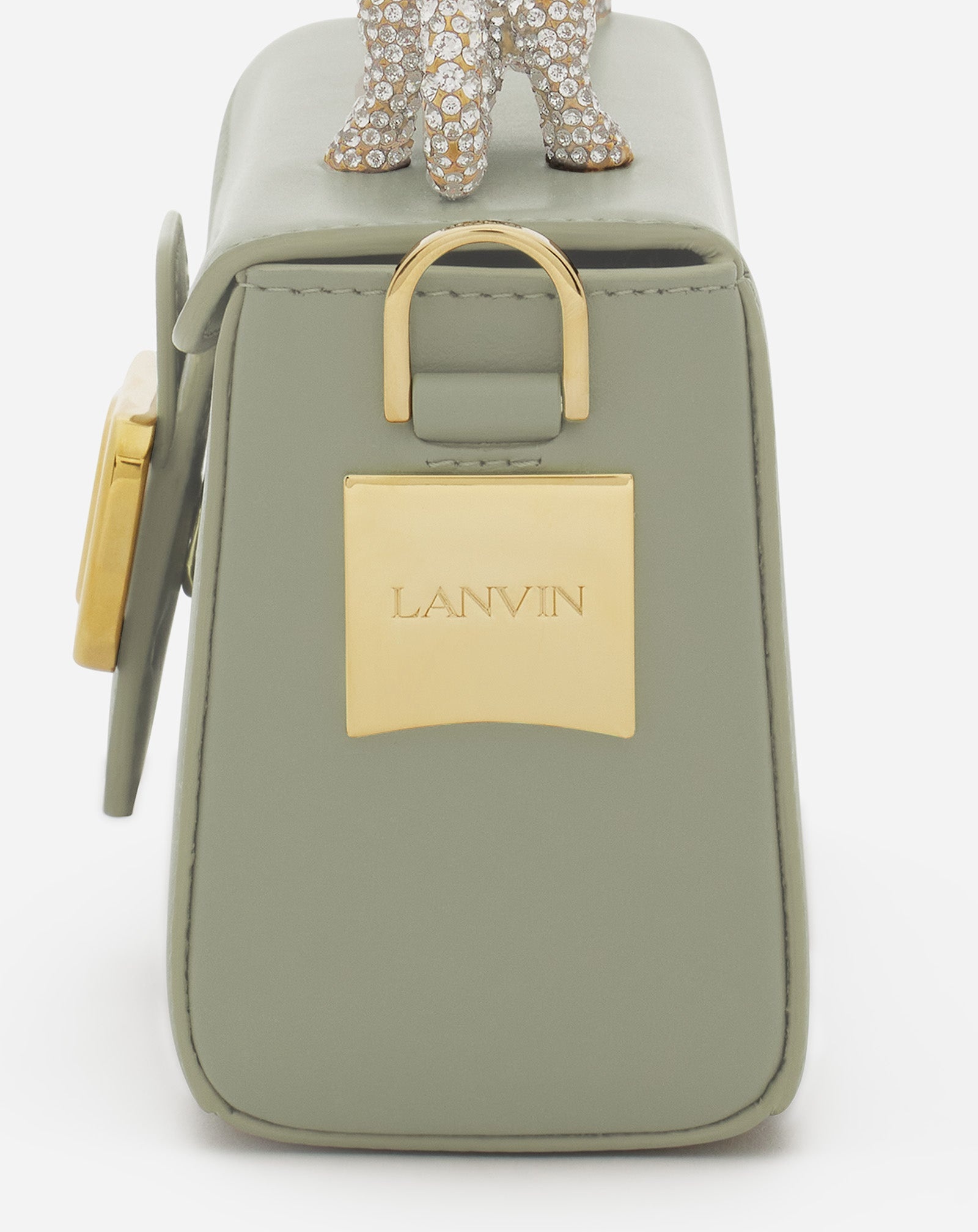 NANO PENCIL CAT BAG IN LEATHER AND RHINESTONES - 6