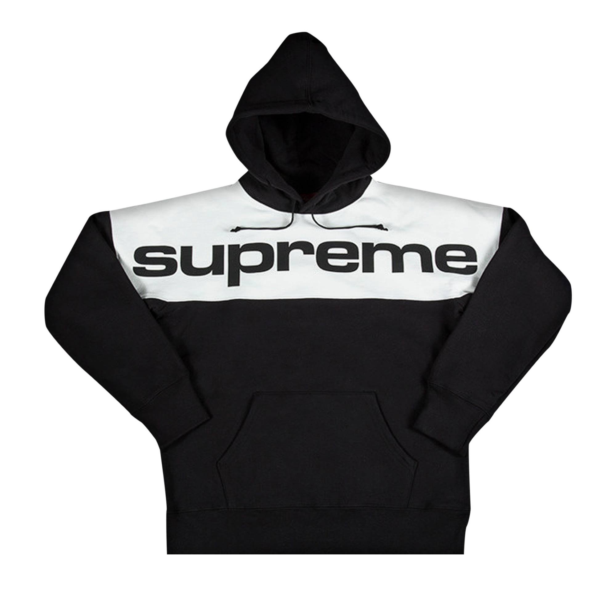 Supreme Blocked Hooded Sweatshirt 'Black' - 1