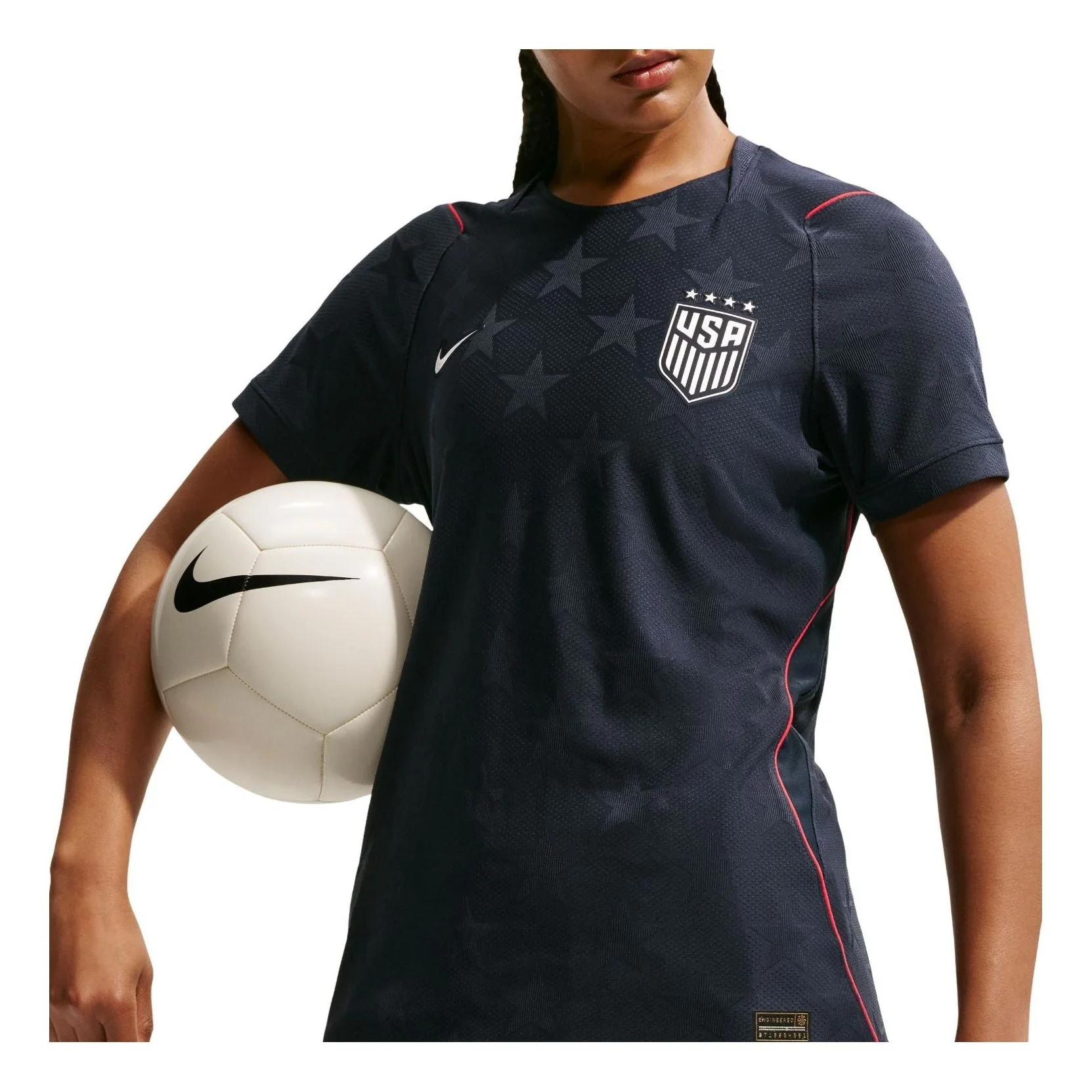 (WMNS) Nike USWNT 2026 Match Away Aero-FIT Authentic Jersey 'Dark Obsidian University Red Pure Plati - 1
