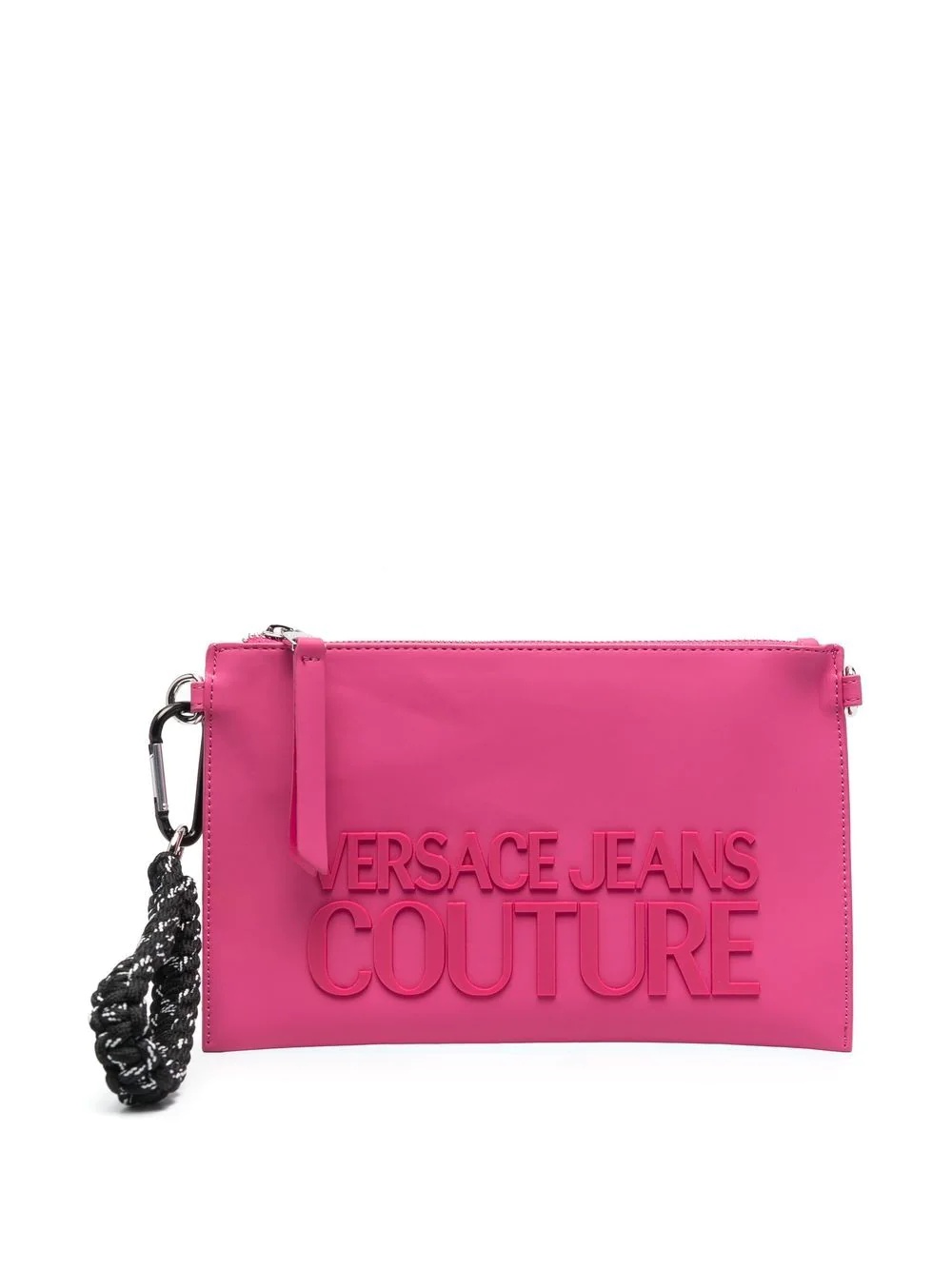 logo-plaque clutch bag - 6