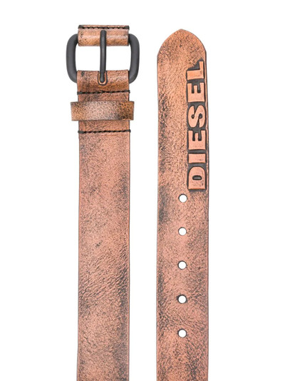 Diesel embossed logo distressed belt outlook