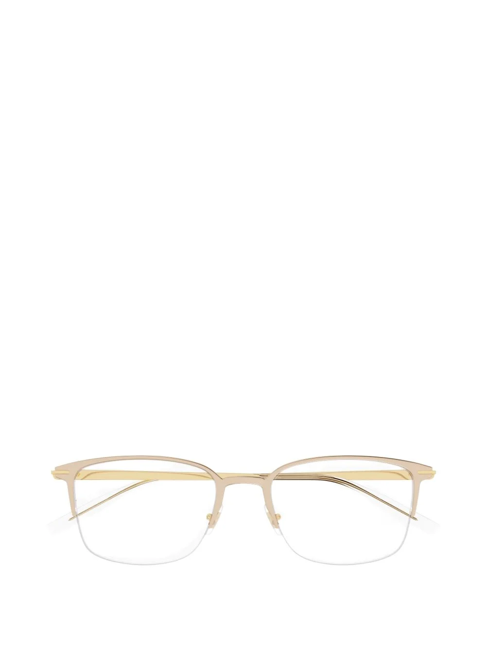 square-frame half-rim glasses - 1