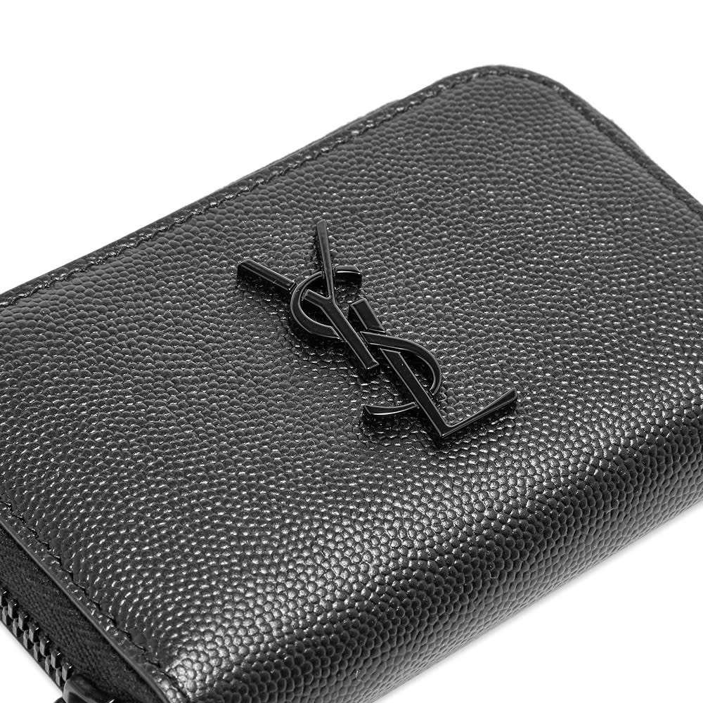 Saint Laurent YSL Metal Logo Zip Wallet - 3