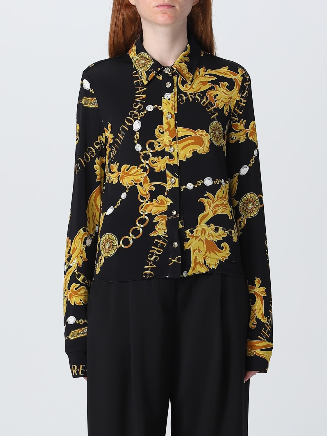 Versace Jeans Couture shirt in printed stretch viscose - 1