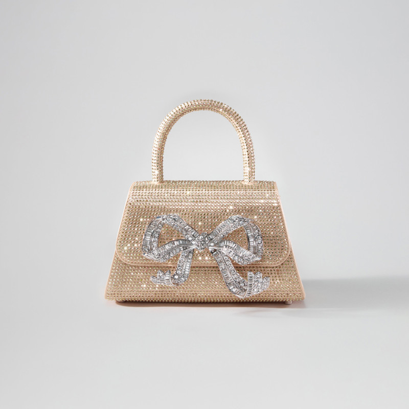 Gold Rhinestone Mini Bow Bag 1