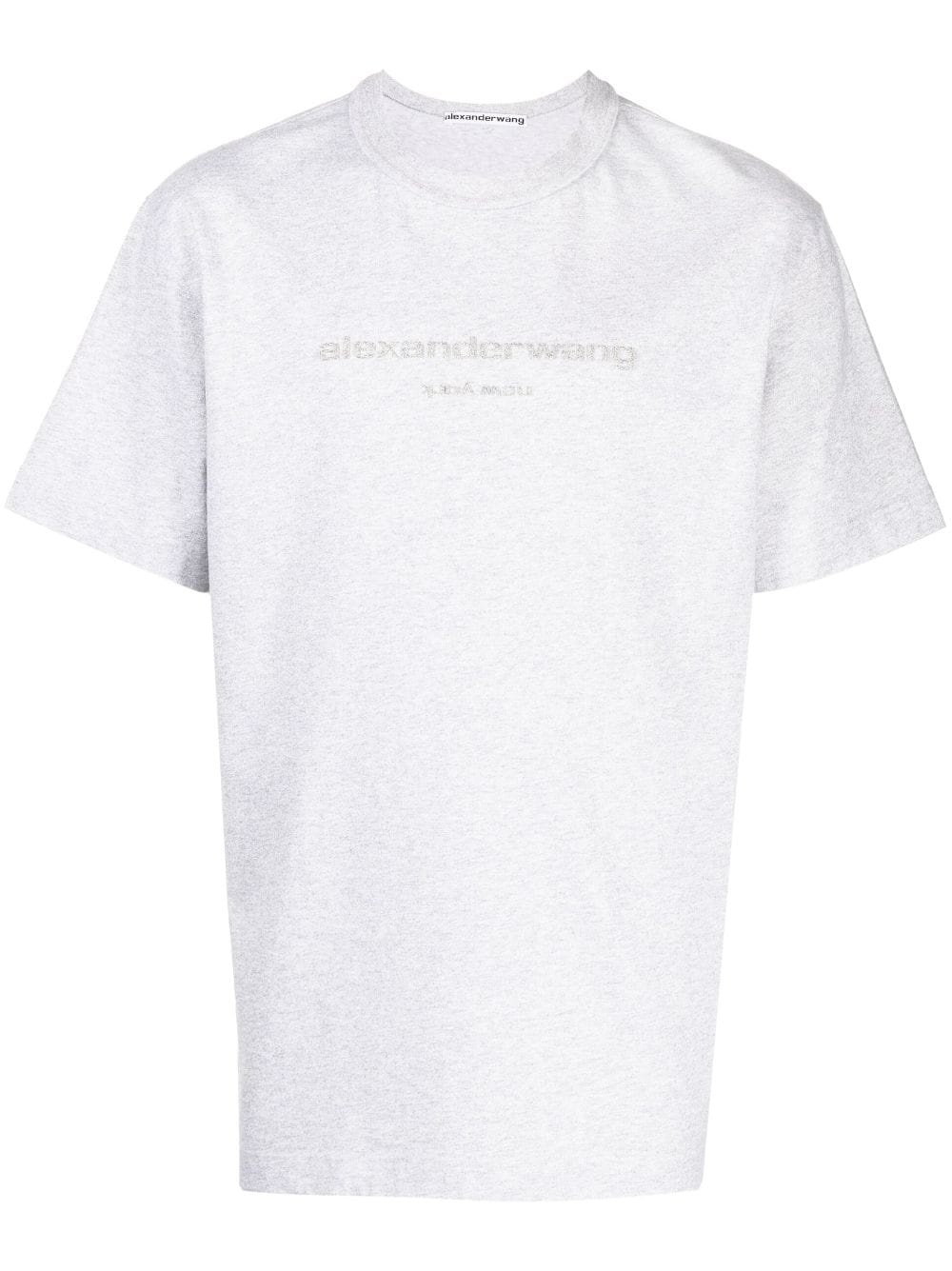 glitter-effect short-sleeve T-shirt - 1