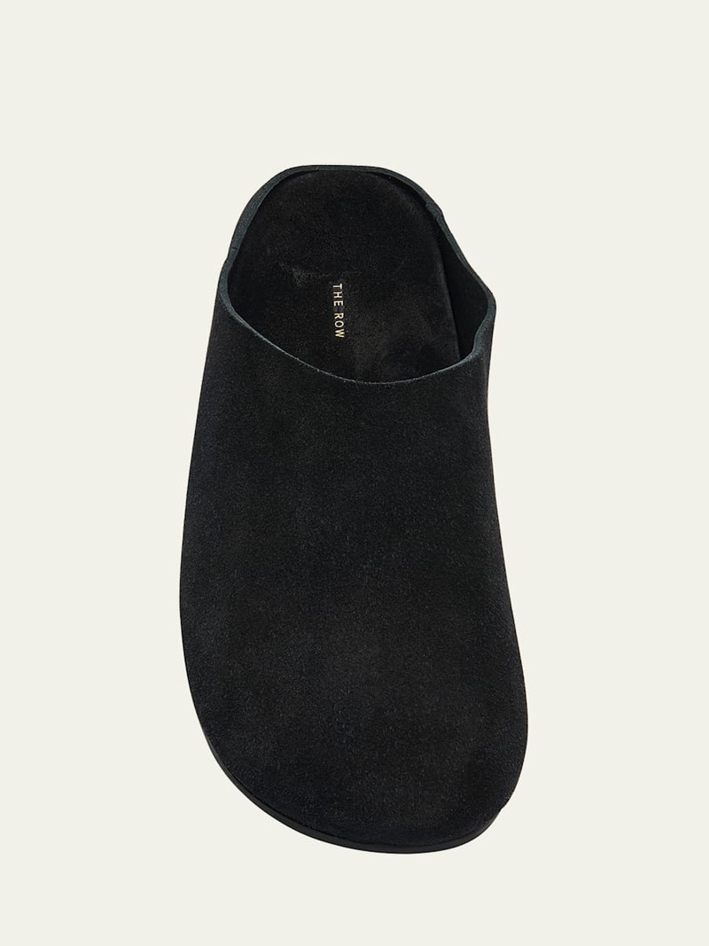 The Row Men's Hudson Suede Mules outlook