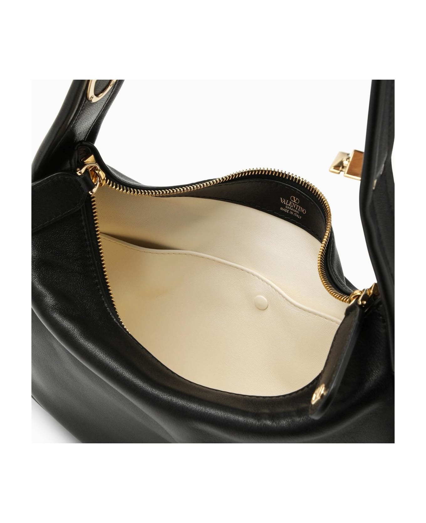 Small Go-hobo Bag In Black Leather - 4