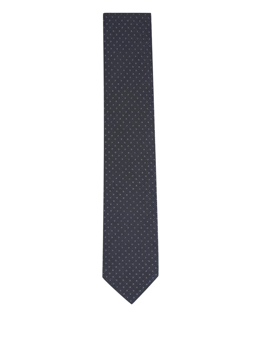 geometric-pattern silk tie - 1