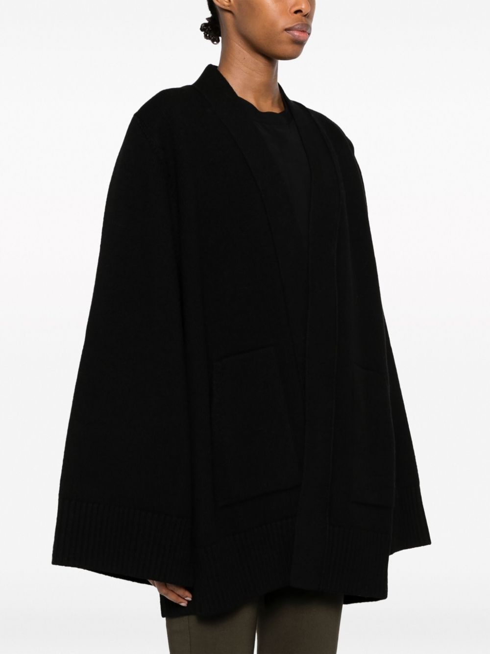 open-front merino cardigan - 3