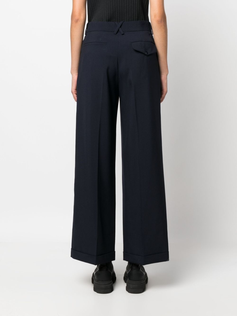 flared cropped trousers - 4