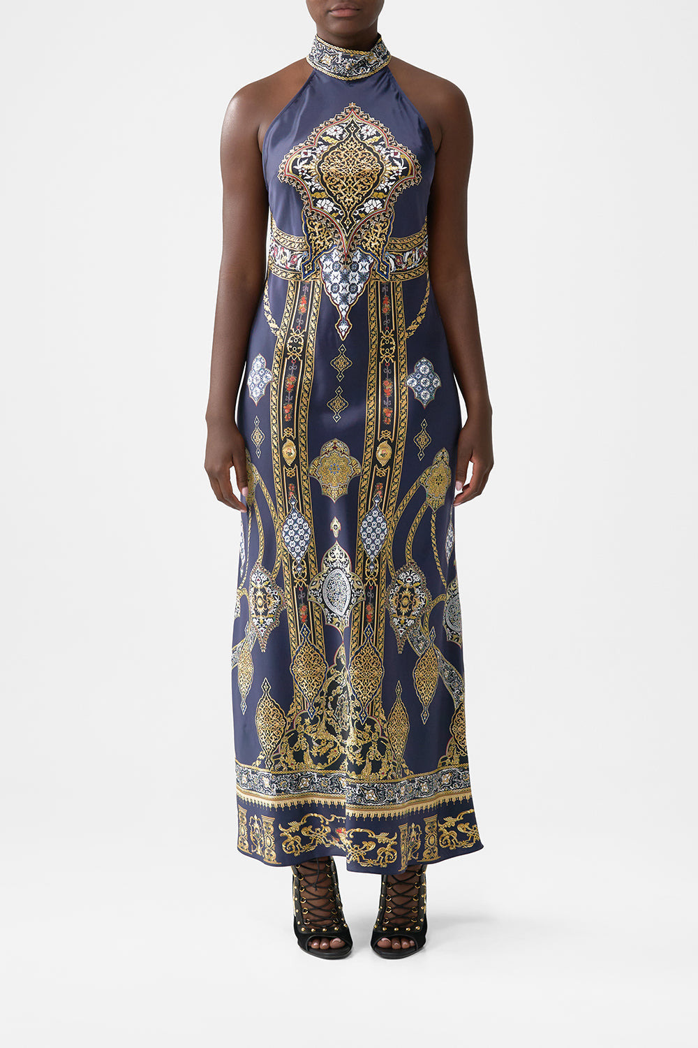 HIGH NECK BIAS DRESS - 2