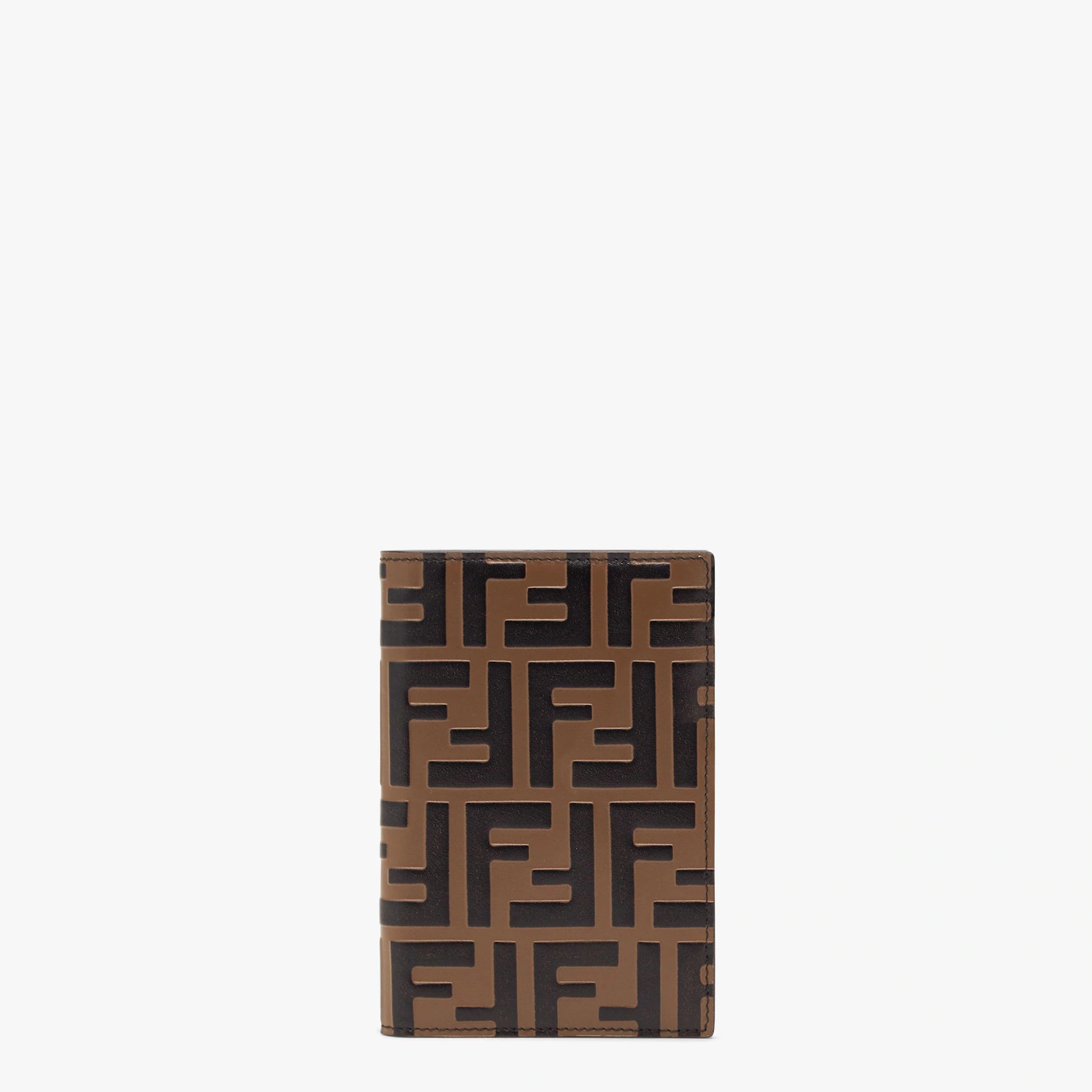 Brown leather passport cover - 1