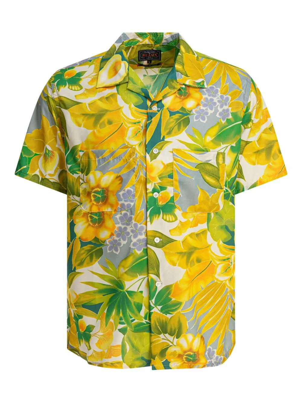 floral-print pocket shirt - 1