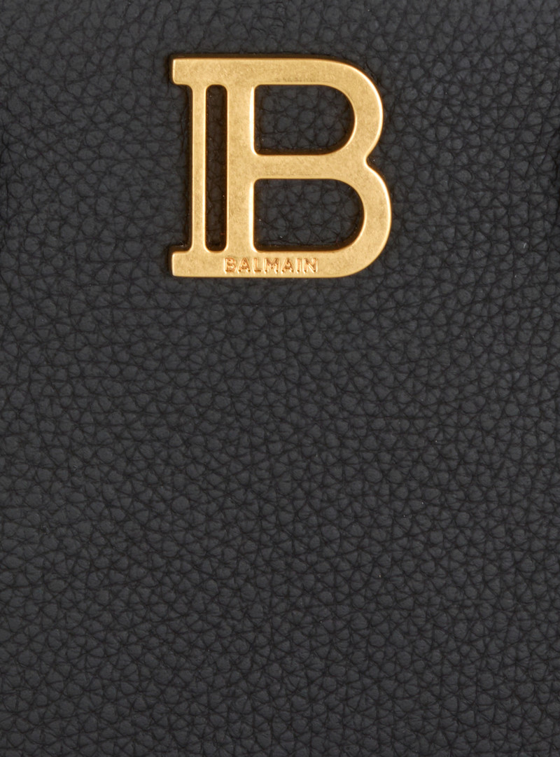 Small B-Buzz Top Handle bag in grained leather 7