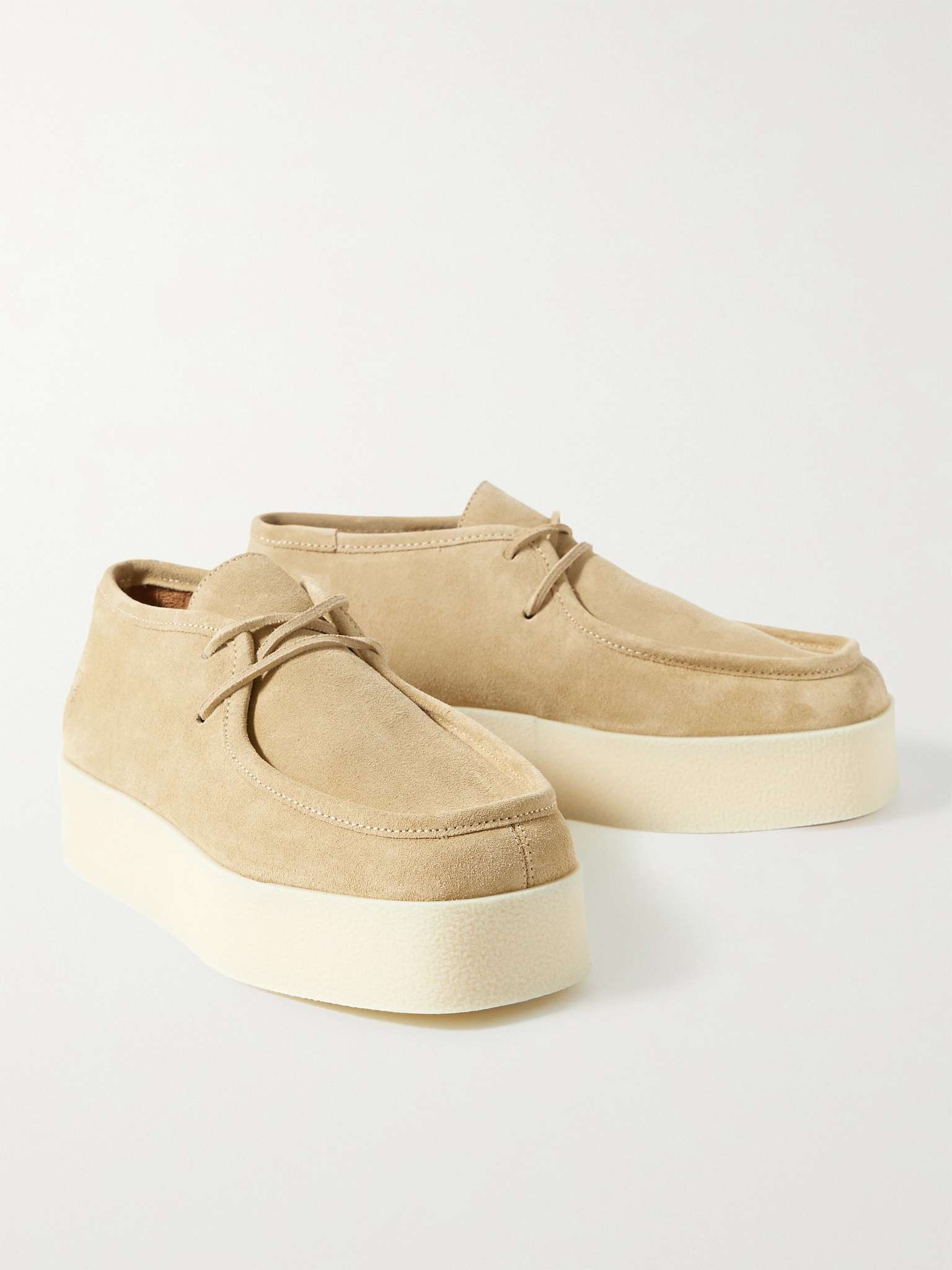 Platform Suede Derby Shoes - 4