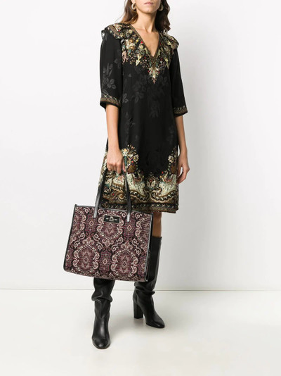 Etro jacquard-print knitted tote  outlook