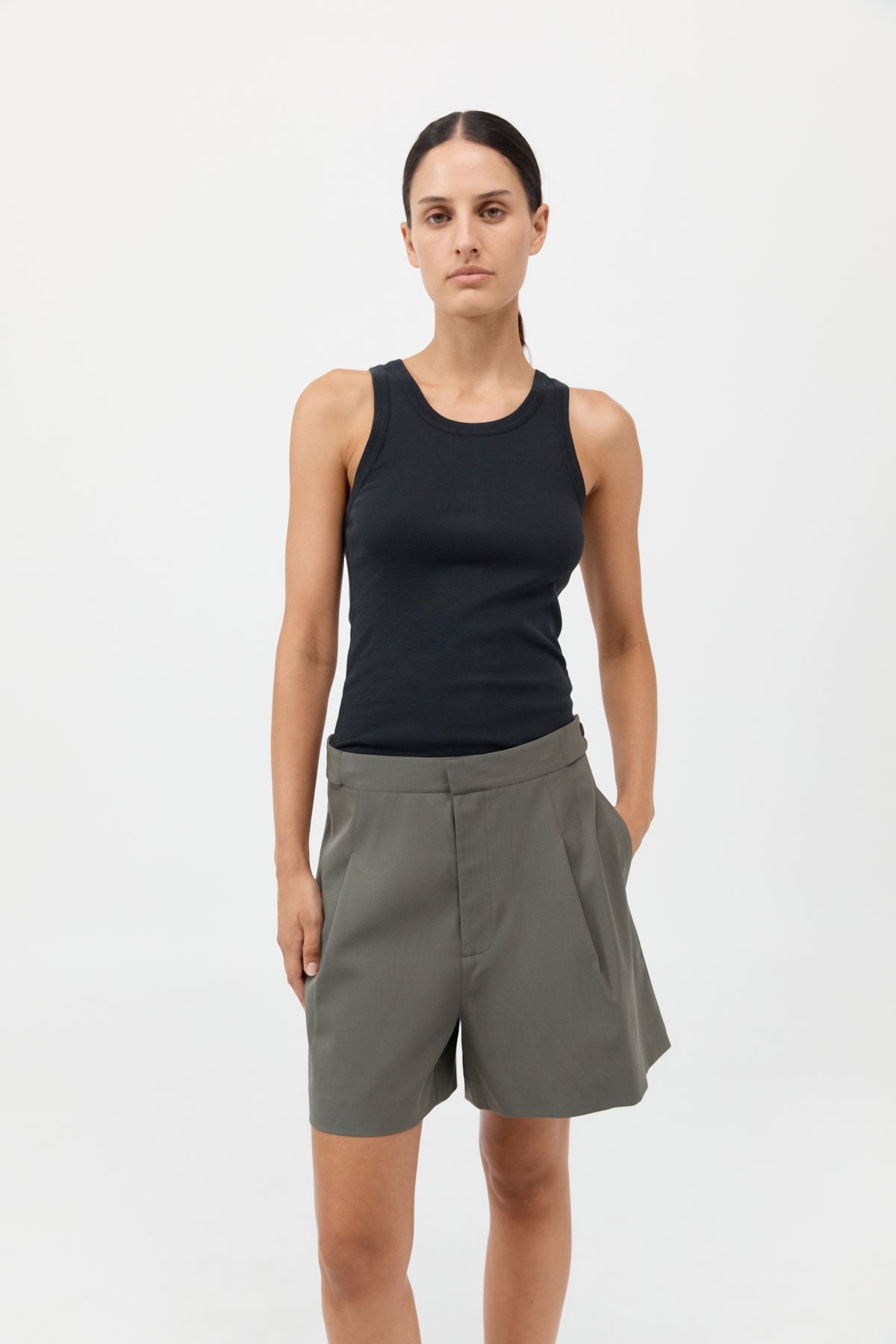 Adjustable Shorts - Smokey Olive - 3