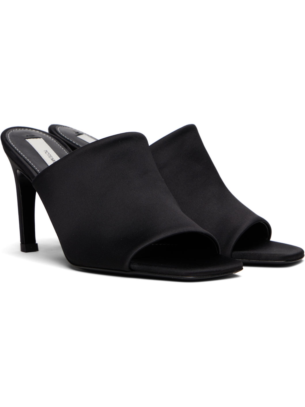 Black Bandeau Mules - 4