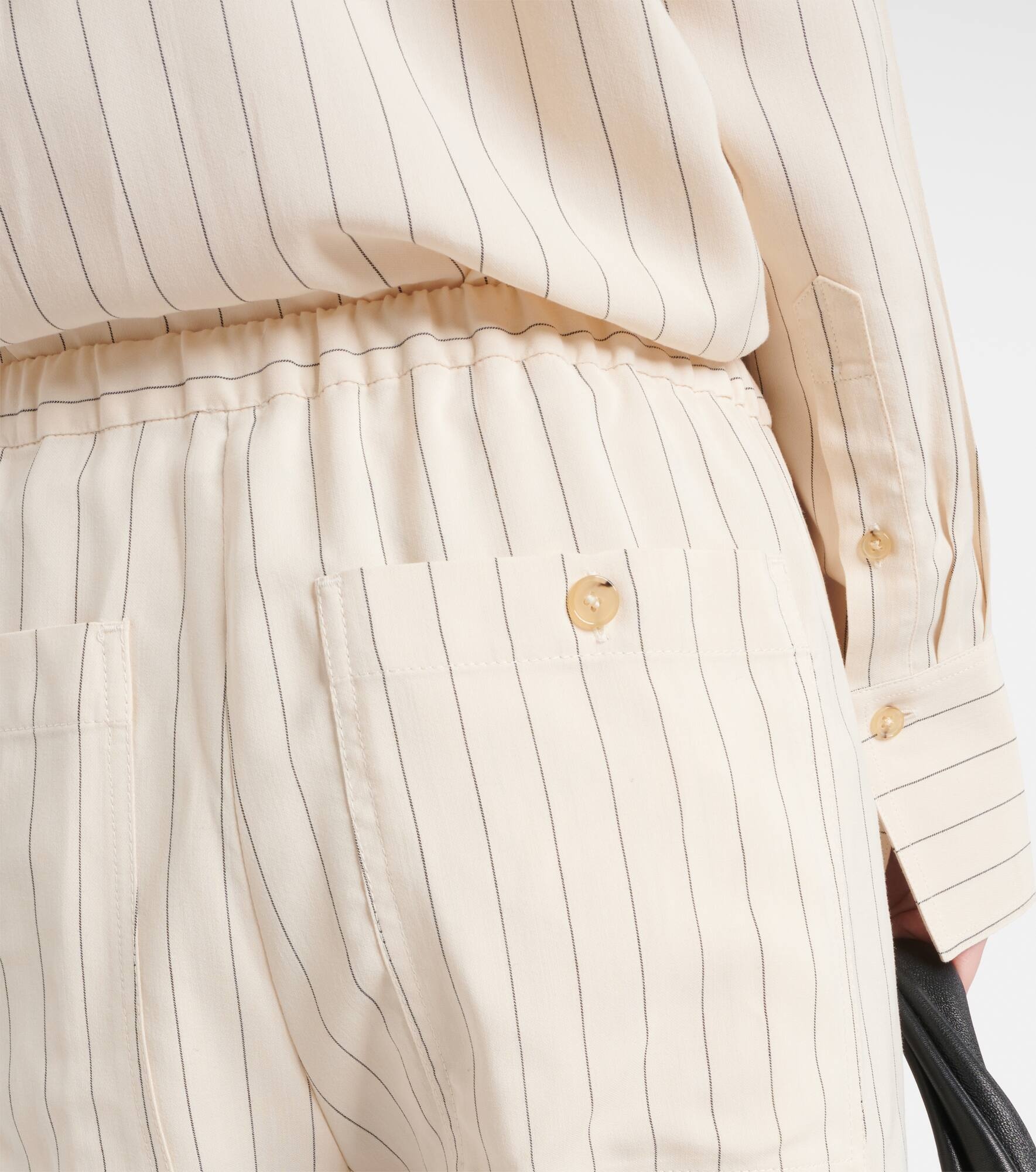 Pinstripe twill shorts - 5