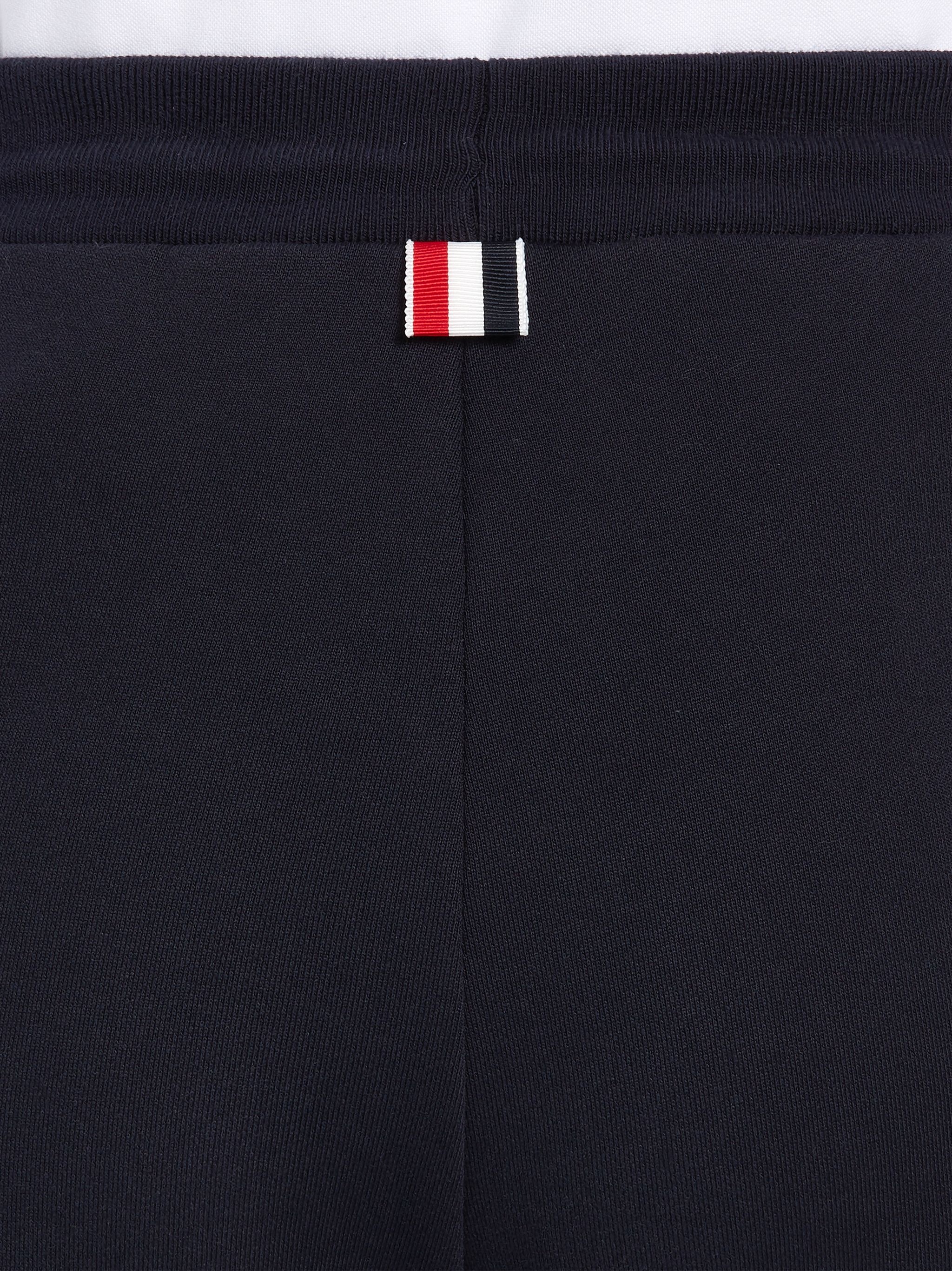 Navy Cotton Loopback Side Stripe Insert Sweat Short - 6