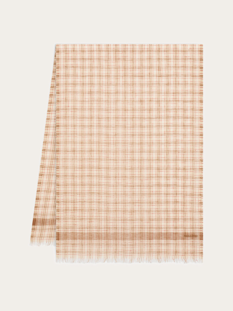 Linen tartan stole - 1