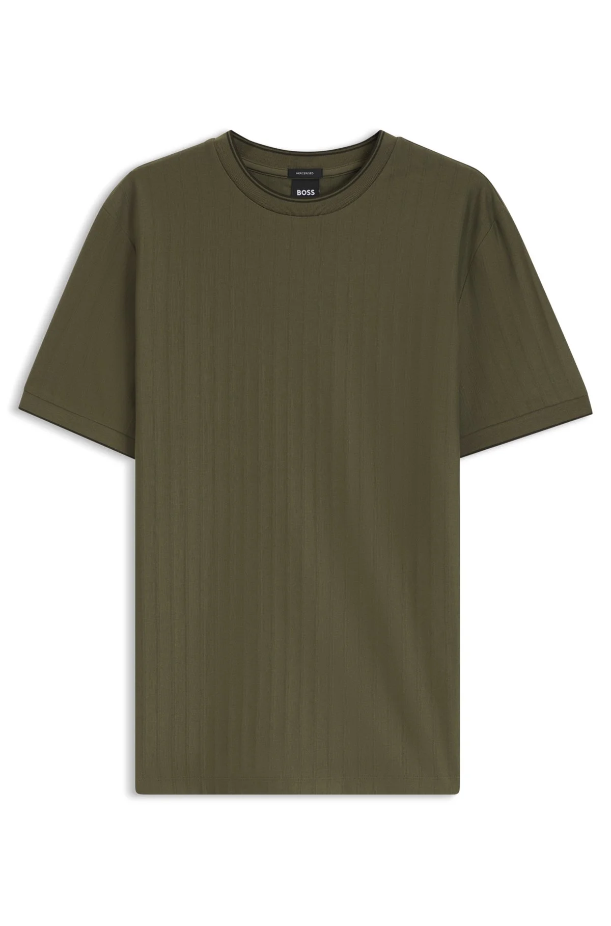 REGULAR-FIT T-SHIRT IN STRIPED COTTON - 1