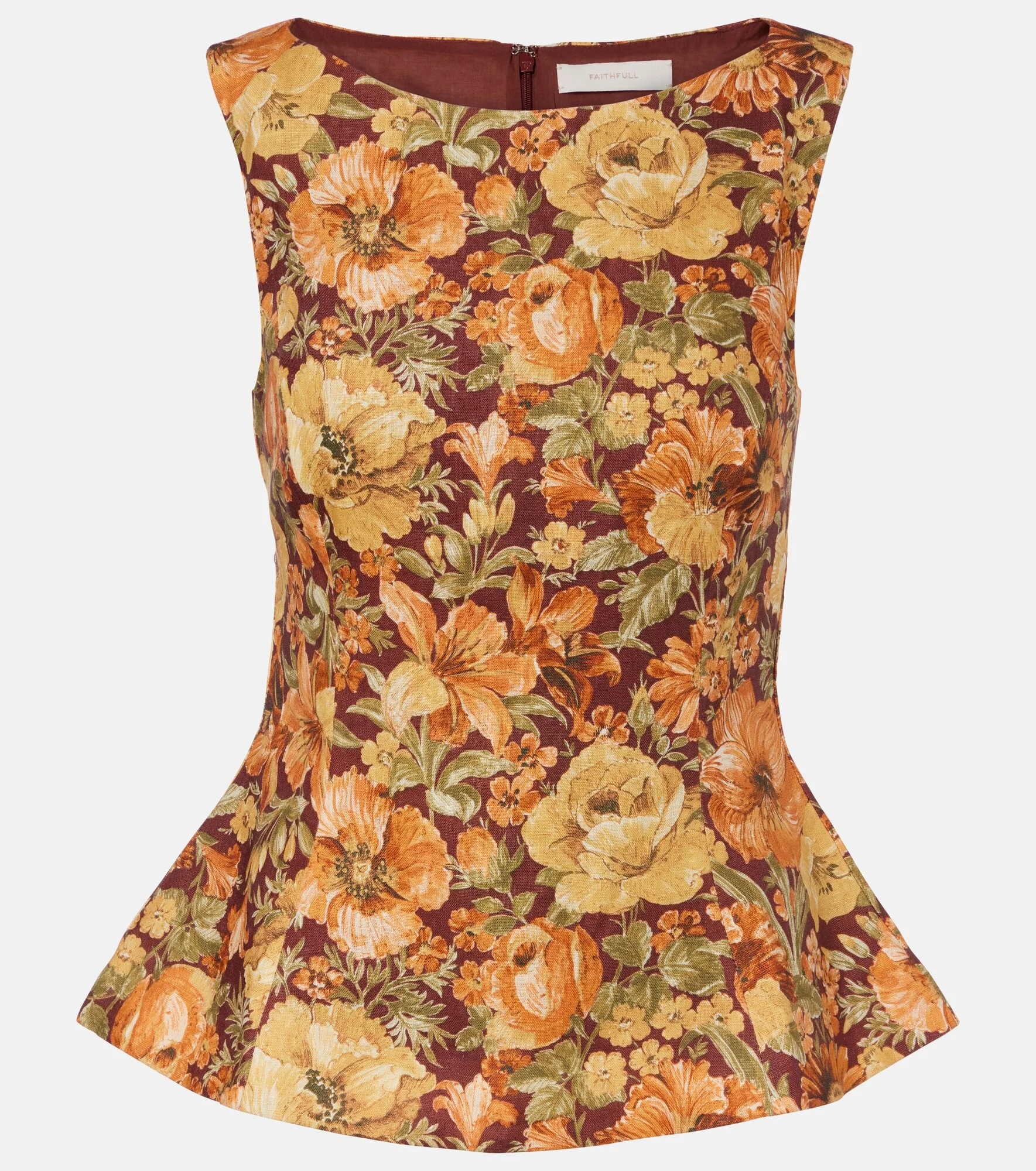Ana floral linen top - 1