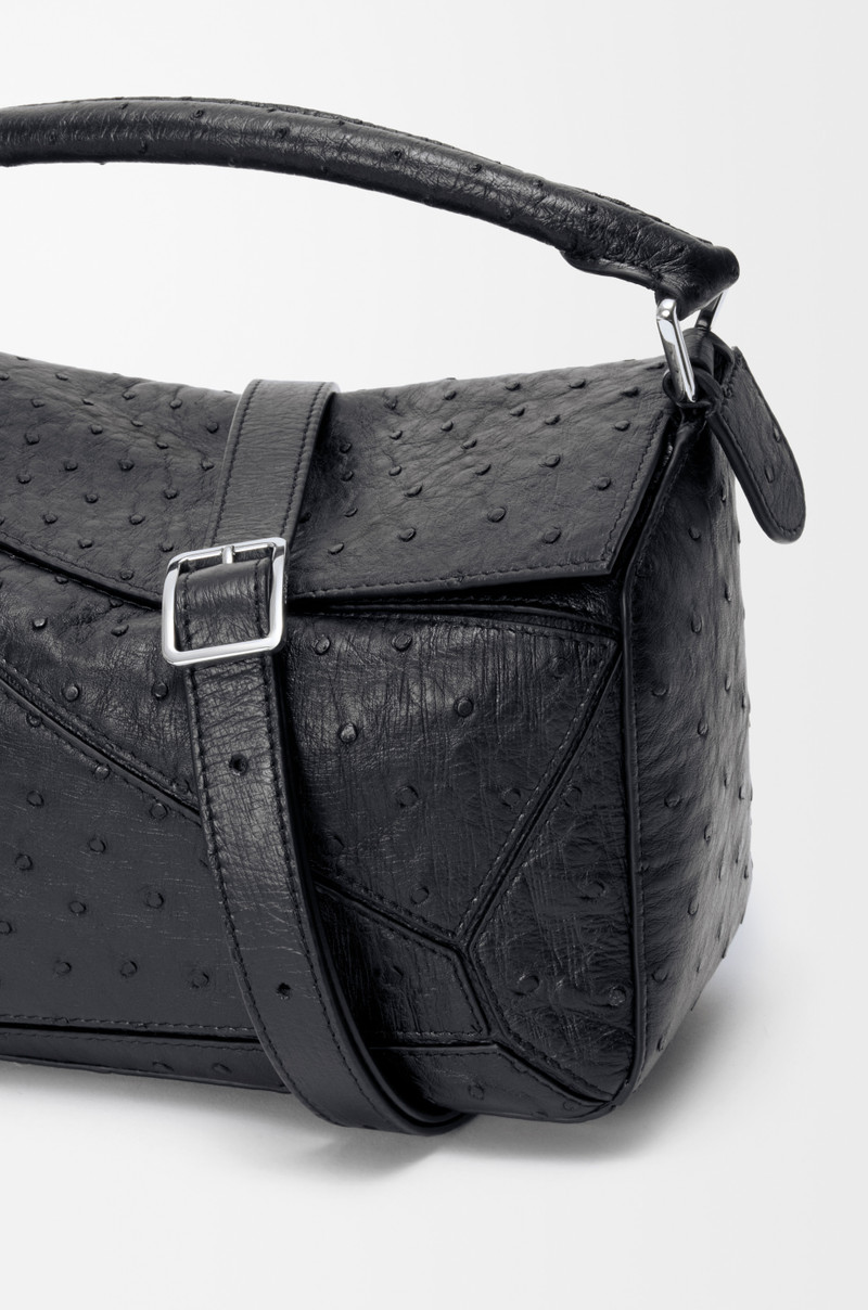 Small Featherlight Puzzle bag in ostrich 14