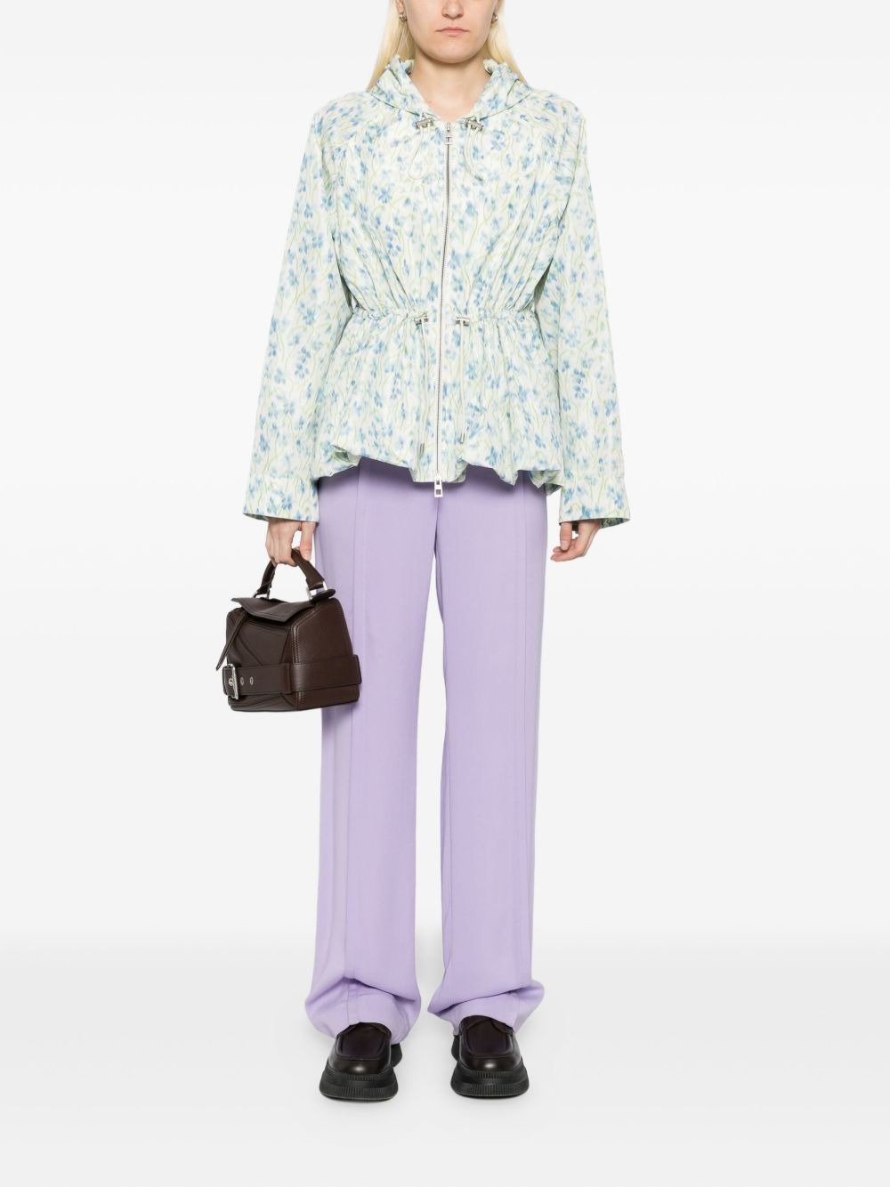 floral-print hoodie - 2