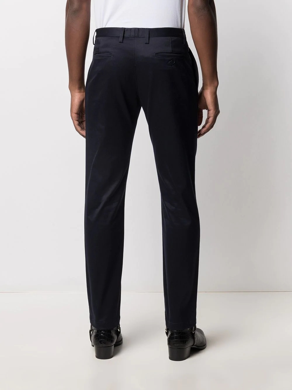 concealed straight-leg trousers - 4