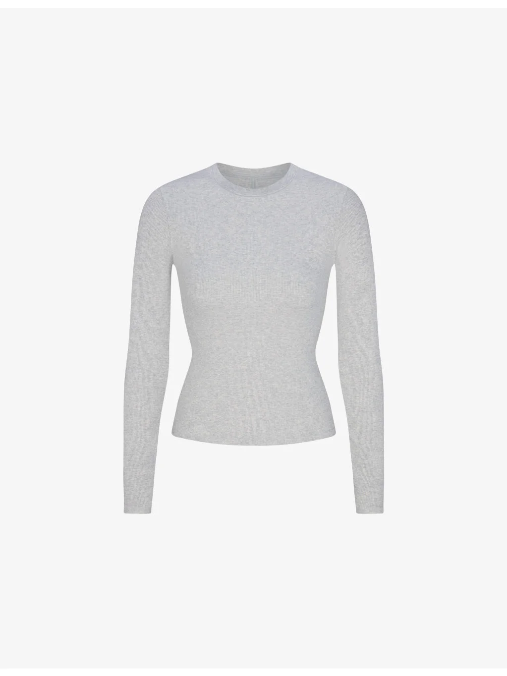 Round-Neck Long-Sleeve Stretch-Cotton Jersey Top - 1