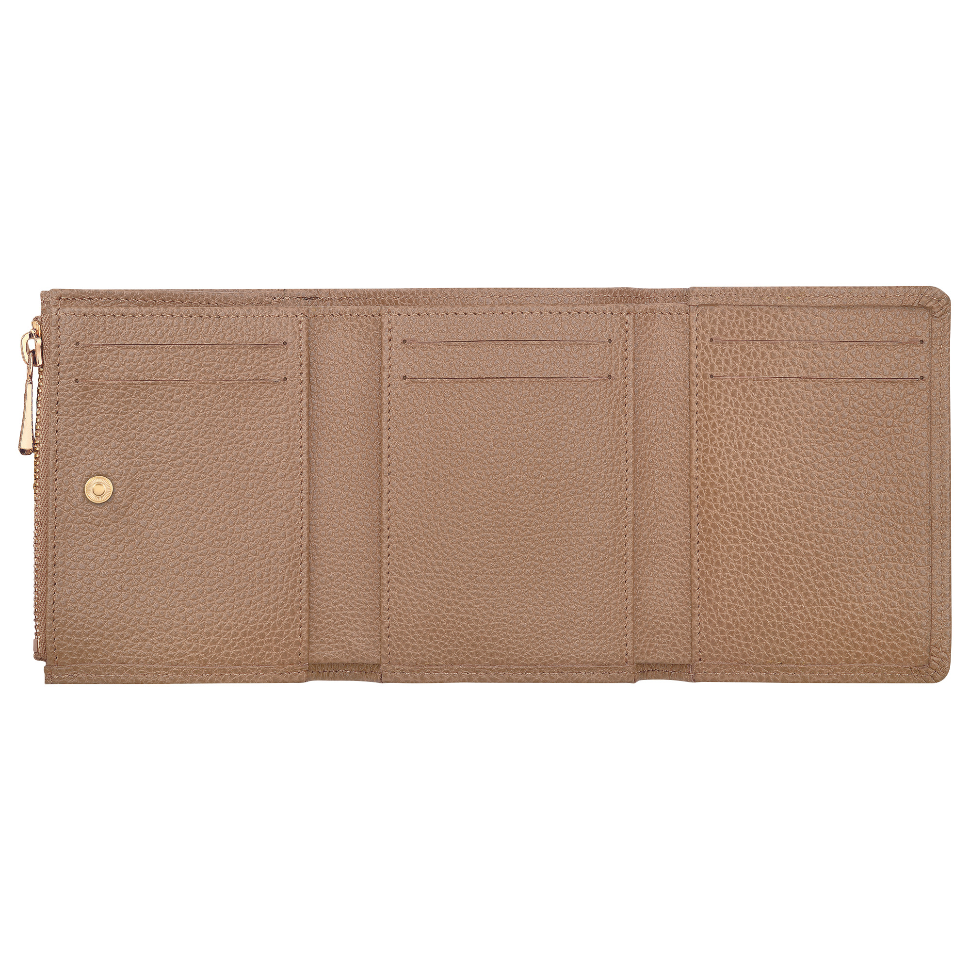 Le Foulonné Compact wallet Biscuit - Leather - 3